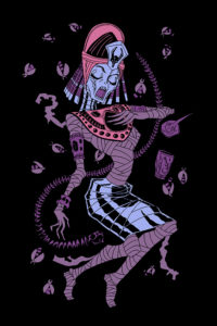 illustration reine jeu de carte king of dust
