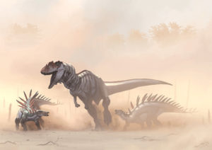 illustration dinosaure carnivore