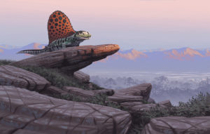dimetrodon simon stalenhag dinosaure
