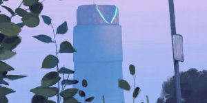 illustration bus crepuscule simon stalenhag gros plan