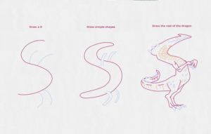 étapes pour apprendre à dessiner un dragon