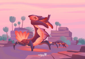 illustration d'insectes imaginaires issus de mon projet de jeu de société