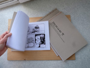 carnet de dessin fait maison. bande dessinée encrée en clair-obscure