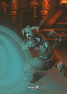 illustration d'un guerrier tiré du jeu The elder scroll Skyrim