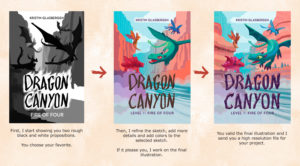 workfow of mefisheye florian garbay fantasy illustrator