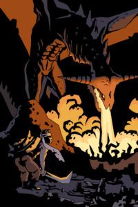 illustration of a dragon breathing fire