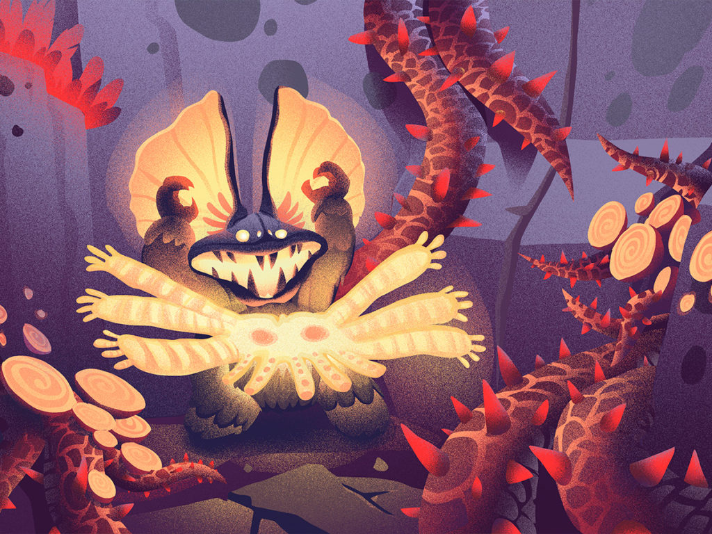 character design from Neon animal board game project - monkey