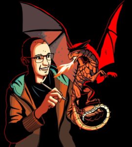 florian garbay mefisheye drawing a dragon